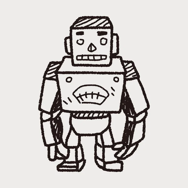 Robot doodle — Stockový vektor