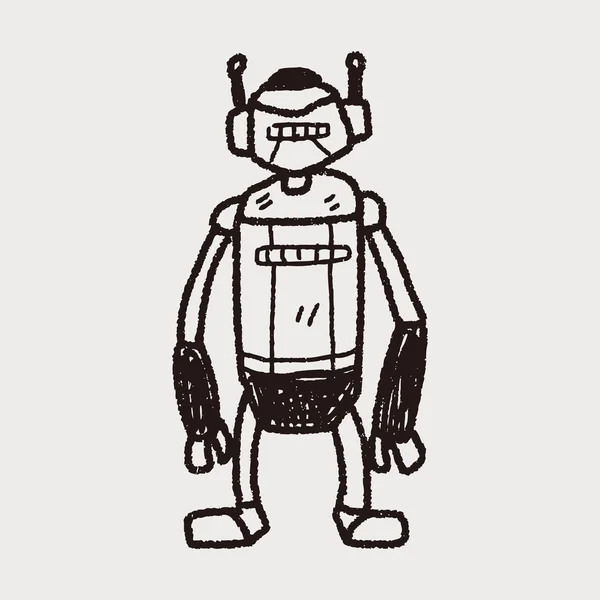 Robot doodle — Stockvector