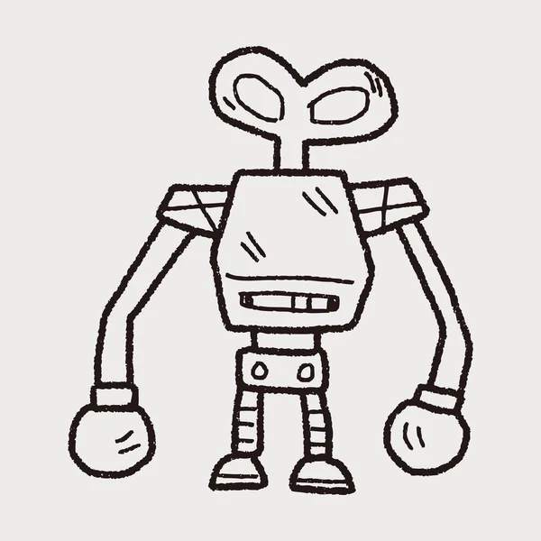 Doodle de robô — Vetor de Stock