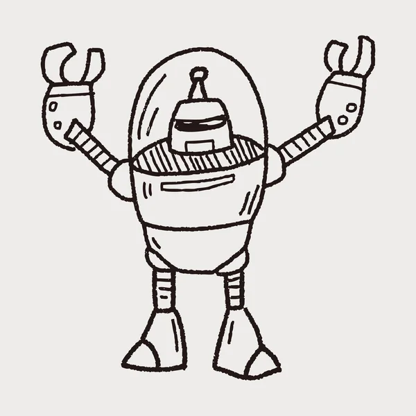 Roboter-Doodle — Stockvektor