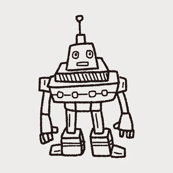 Roboter-Doodle — Stockvektor