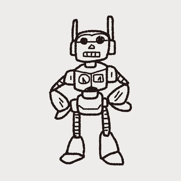 Robot doodle — Stockvector