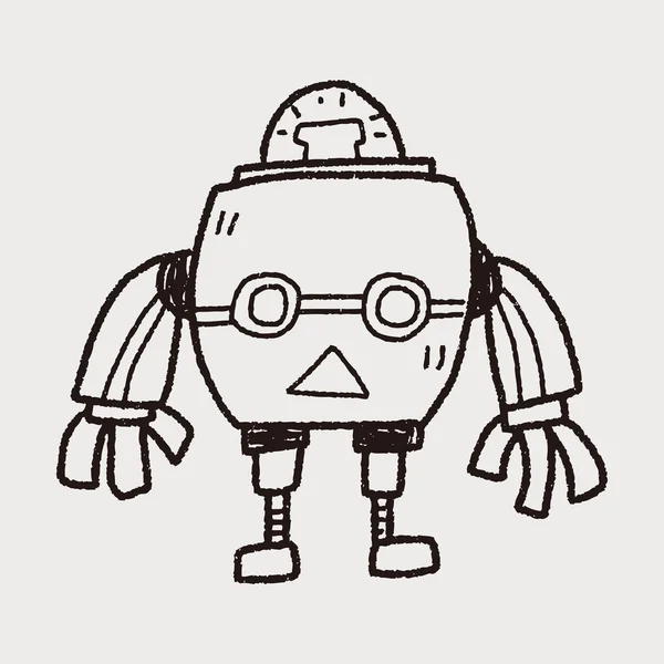 Robot doodle — Stockvector