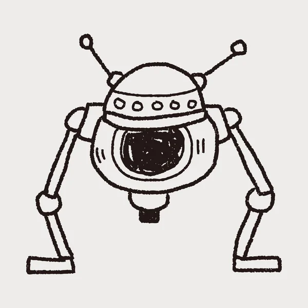 Robot doodle — Stok Vektör