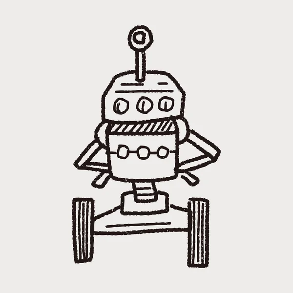 ロボットの落書き — ストックベクタ