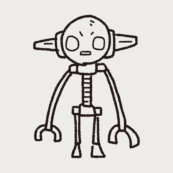 Doodle robot — Image vectorielle