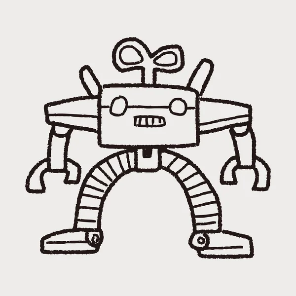 Robot doodle — Stok Vektör