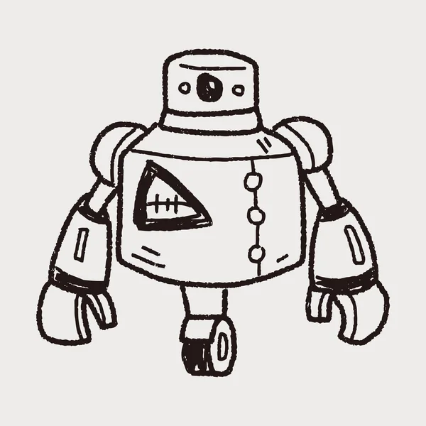 Roboter-Doodle — Stockvektor