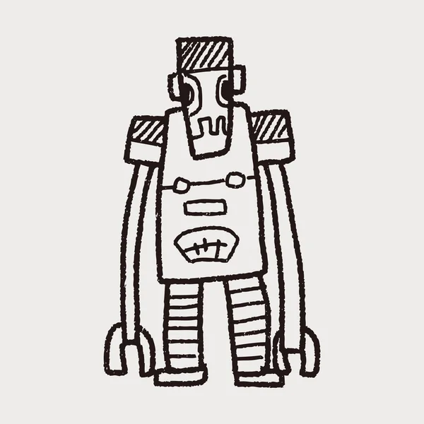 Robot doodle — Stok Vektör