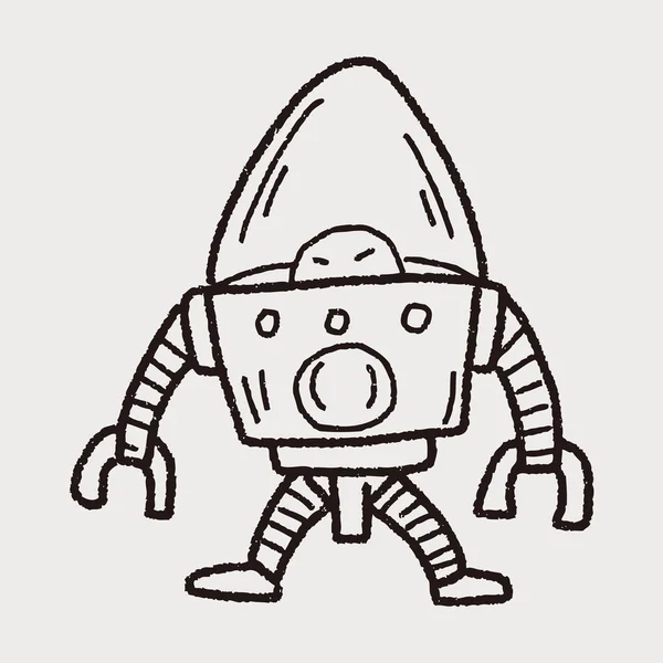 Robot doodle — Stockový vektor