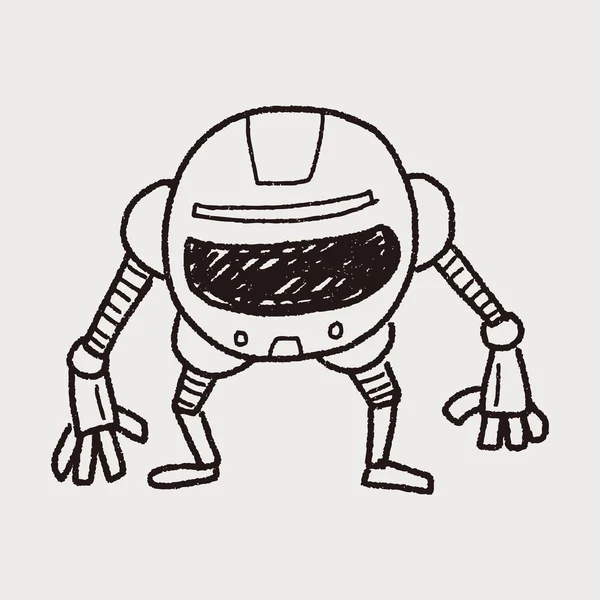 Roboter-Doodle — Stockvektor