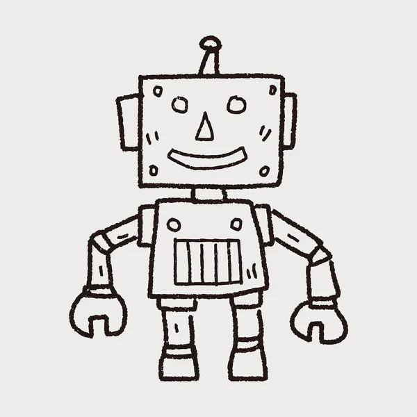 Robot doodle — Stock vektor