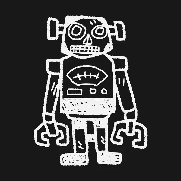 Roboter-Doodle — Stockvektor