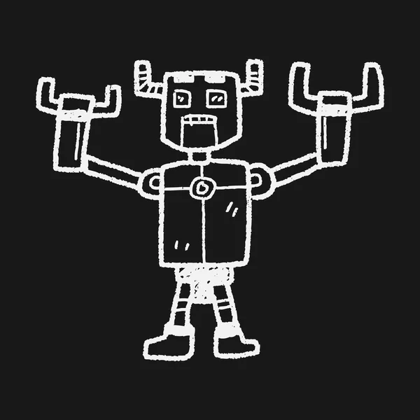 Robot doodle — Stockvector