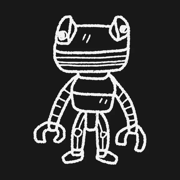 Doodle de robô — Vetor de Stock