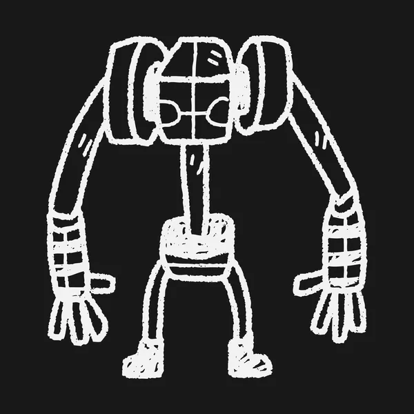 Robot doodle — Stockvector