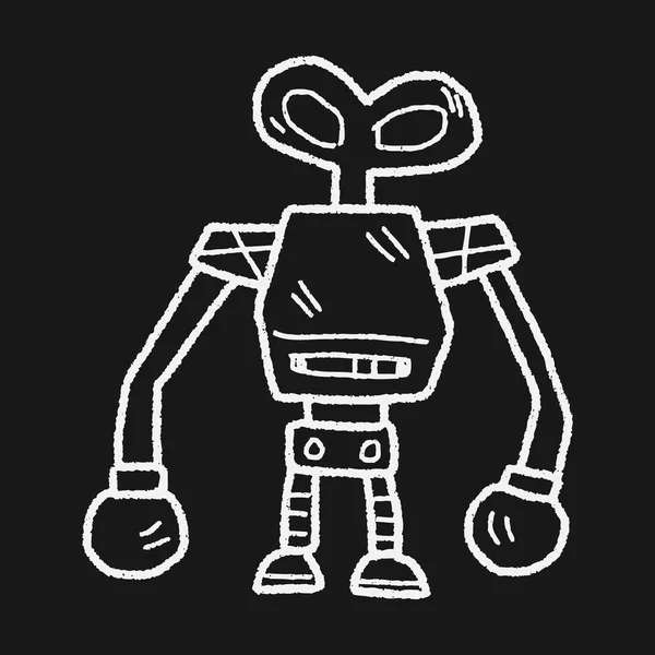 Robot doodle — Stok Vektör