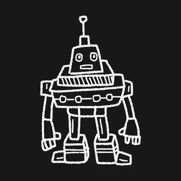 Robot doodle — Stock vektor