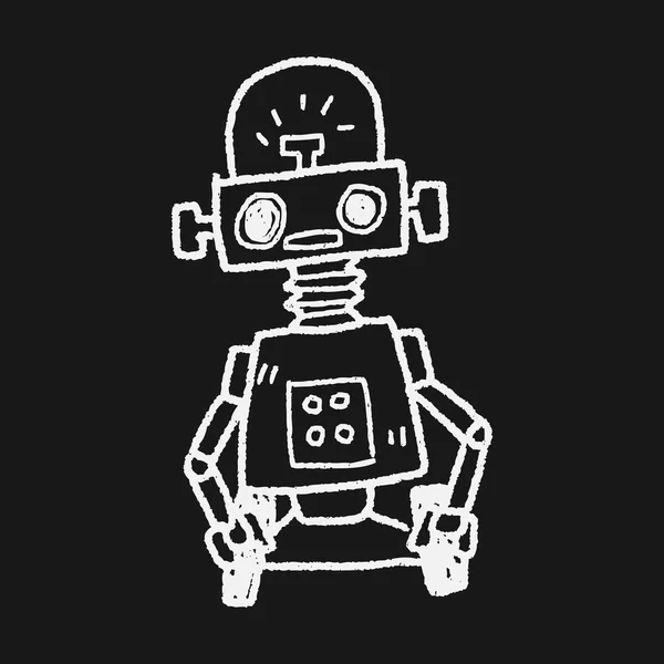 Robot doodle — Stok Vektör