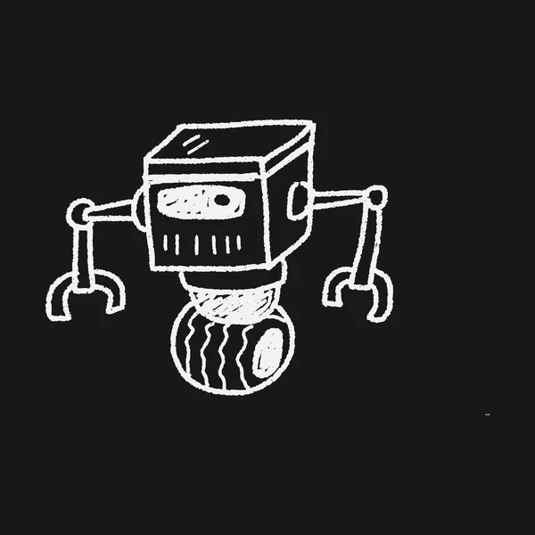 Robot doodle — Stok Vektör