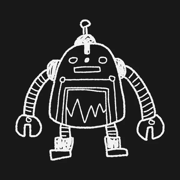 Robot doodle — Stock vektor