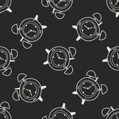 zaman doodle Dikişsiz desen arka plan