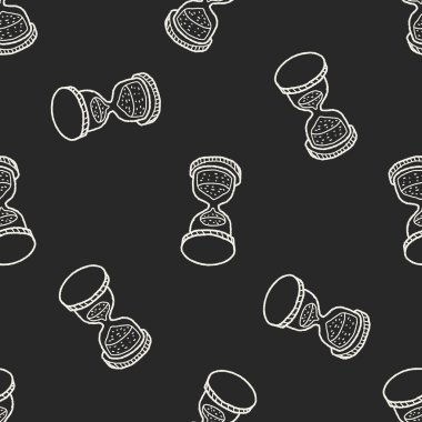 zaman doodle Dikişsiz desen arka plan