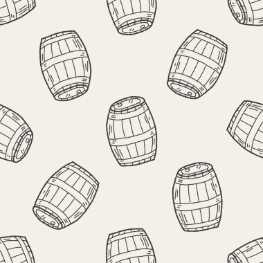 fıçı doodle Dikişsiz desen arka plan