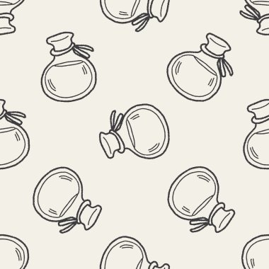 iksir doodle Dikişsiz desen arka plan