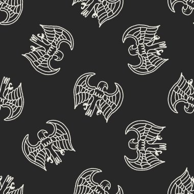 Kartal doodle Dikişsiz desen arka plan