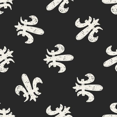 Kraliyet arması doodle Dikişsiz desen arka plan