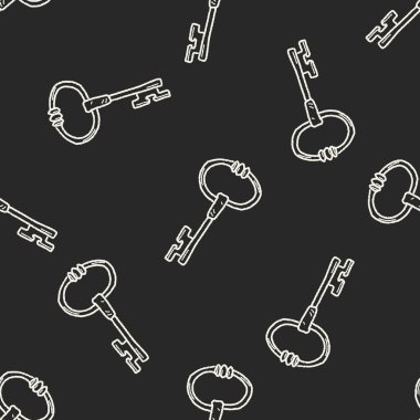 anahtar doodle Dikişsiz desen arka plan