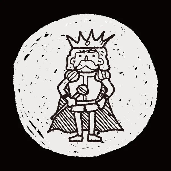 Βασιλιάς doodle — Διανυσματικό Αρχείο