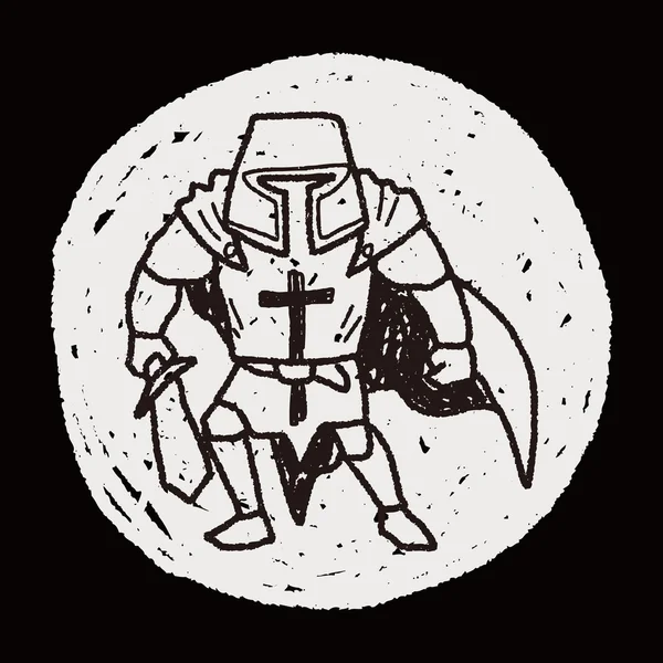 Knight doodle — Stock vektor