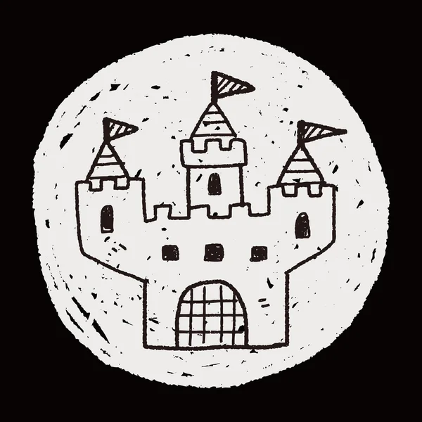 Château doodle — Image vectorielle