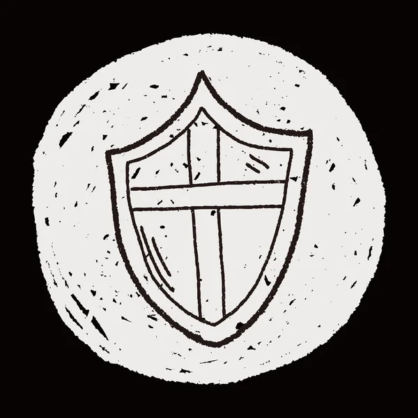 Garabato escudo — Archivo Imágenes Vectoriales