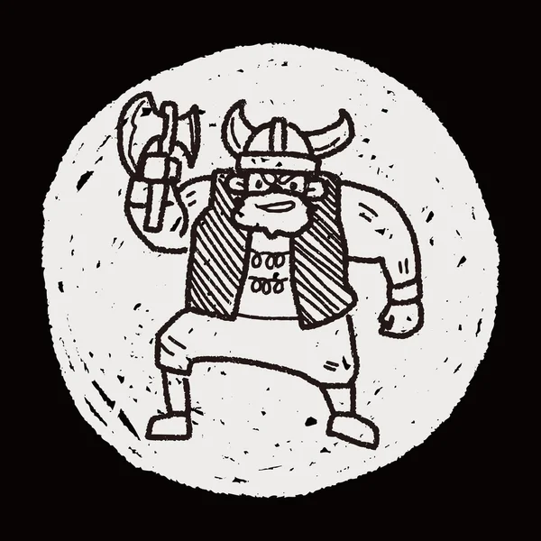 Viking doodle — Stock Vector