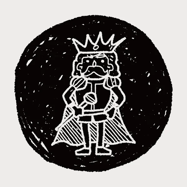 Король doodle — стоковий вектор
