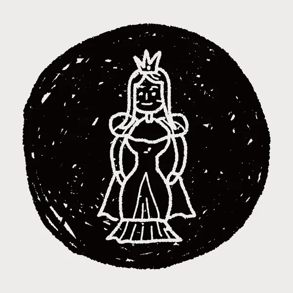 Princezna doodle — Stockový vektor