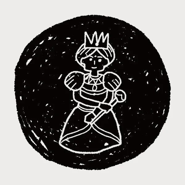 Kraliçe doodle — Stok Vektör