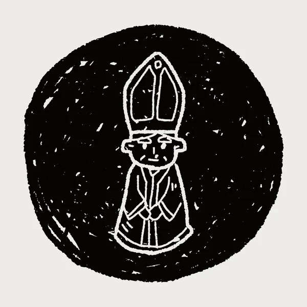 Biskop doodle — Stock vektor