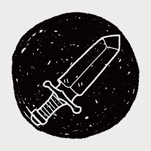 Schwertkritzelei — Stockvektor