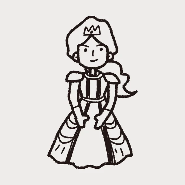 Princess doodle — Stock vektor