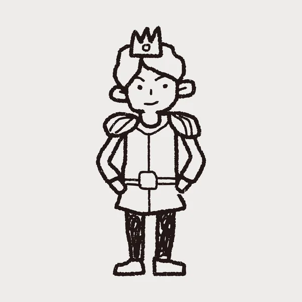 Prinzen-Doodle — Stockvektor