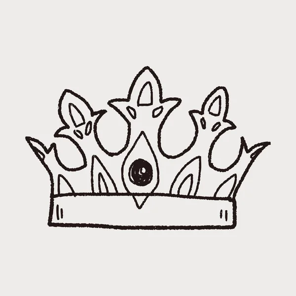 Couronne doodle — Image vectorielle