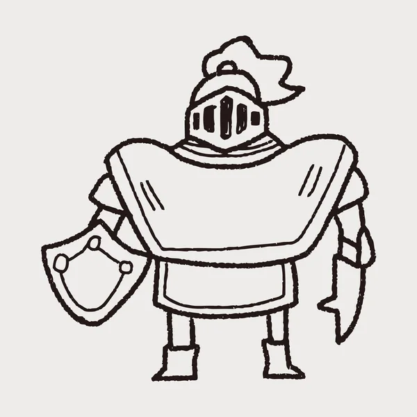 Knight doodle — Stock vektor