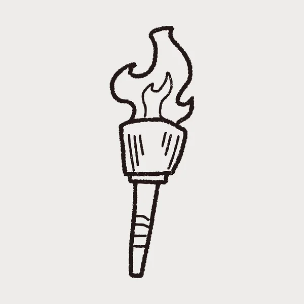 Gribouille de torche — Image vectorielle