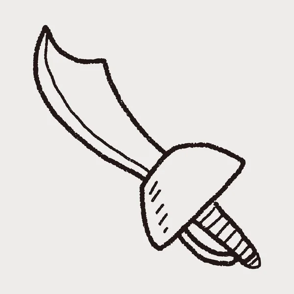 Garabato cuchillo — Vector de stock