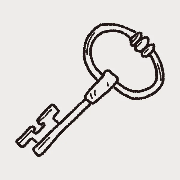 Key doodle — Stock Vector