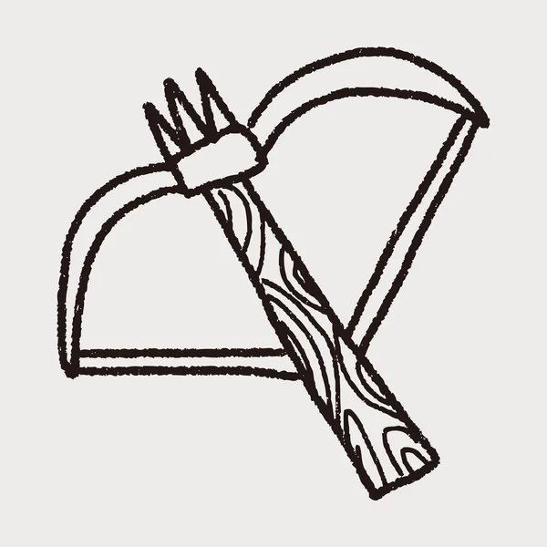 Flecha y arco garabato — Archivo Imágenes Vectoriales